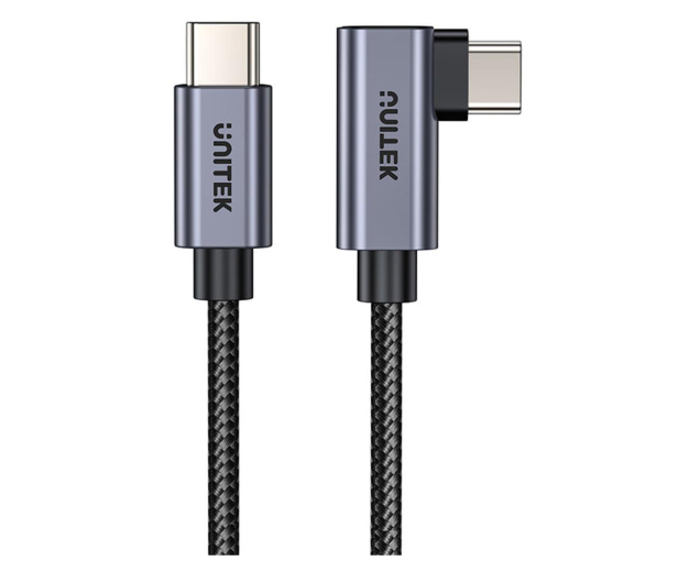 UNITEK Kabel USB-C kątowy 90° PD 100W 3m C14123BK-3M - 1233985 - zdjęcie